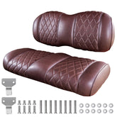 NOKINS Golf Cart Seat Kit Fit Club Car Precedent 2012+/Tempo/Onward, Premium Front Seat Cushion Including Seat Back&Bottom Assembly(Brown&Brown 8438)